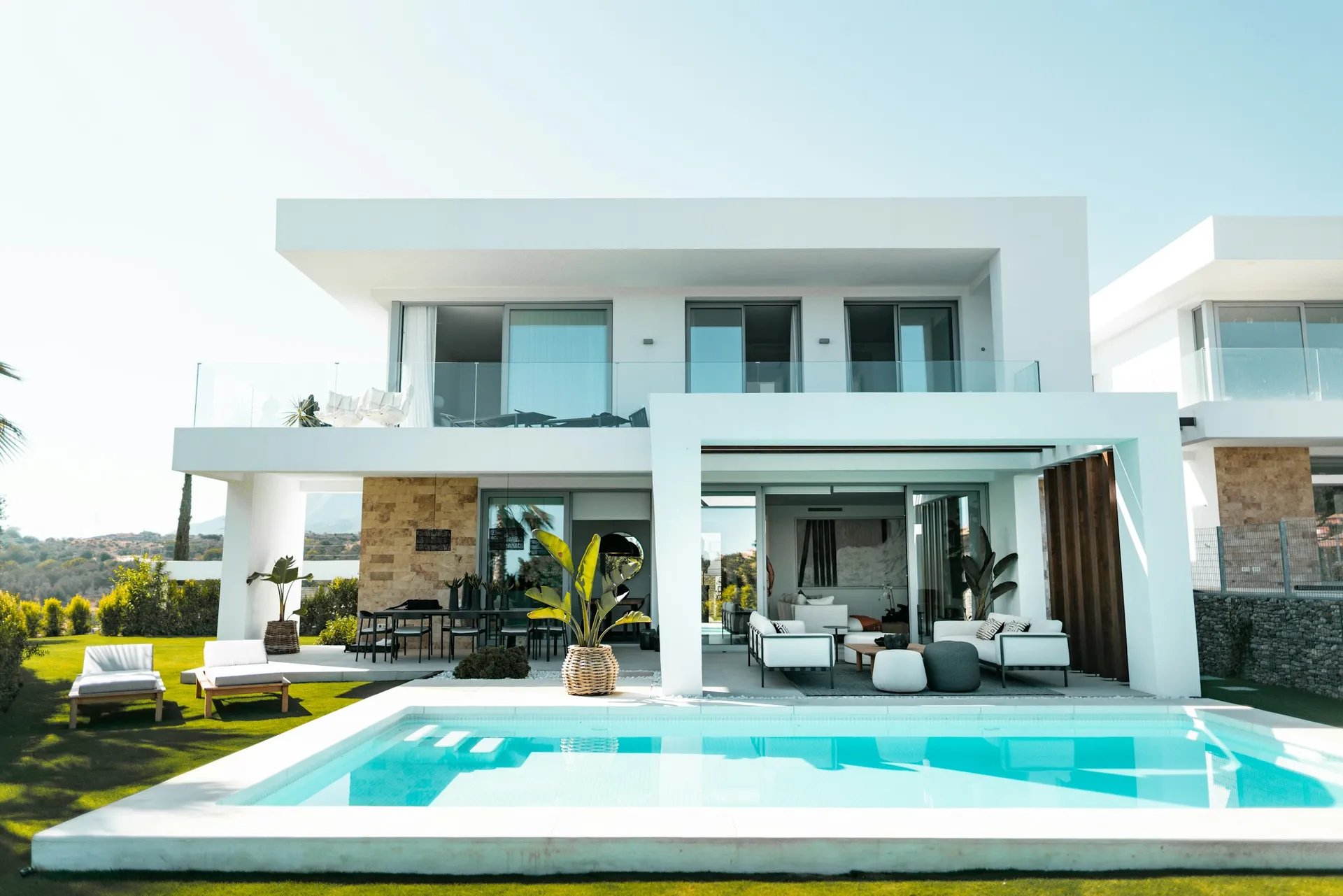 Modern pool and terrace showing how water and architecture work together